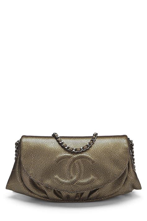 chanel bronze caviar half moon|CHANEL Metallic Caviar Half Moon Wallet On Chain WOC .